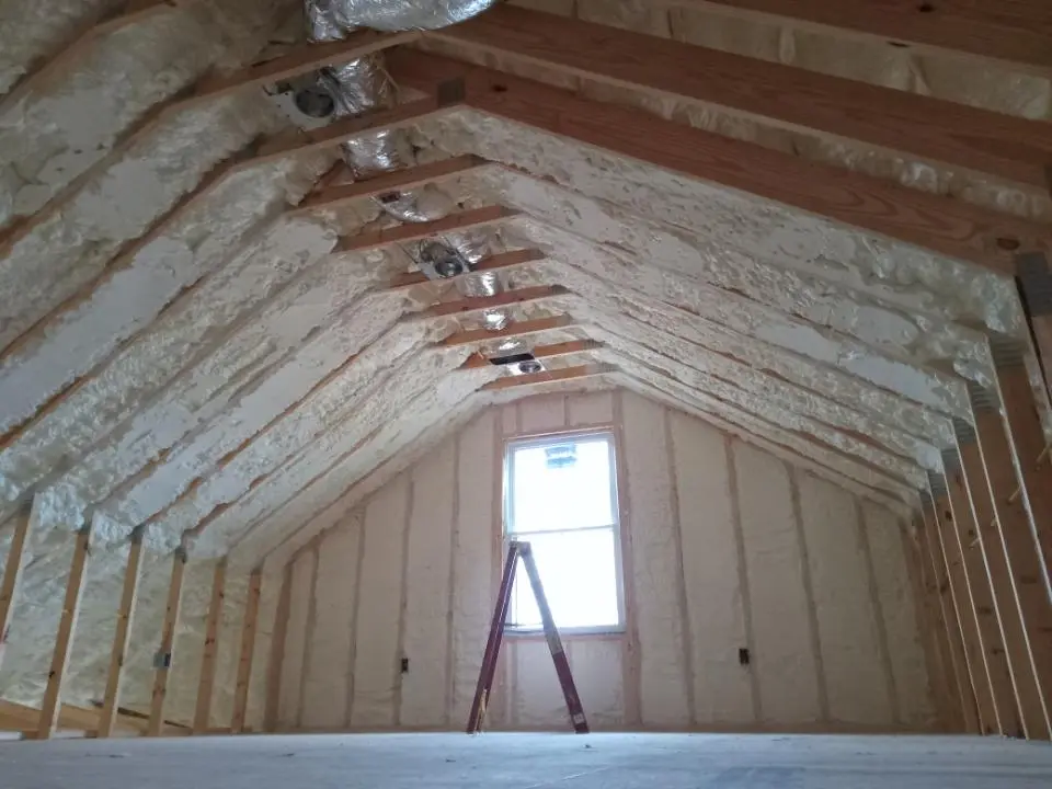 Spray foam roofing application for Crawl Space Insulation project in Crawford